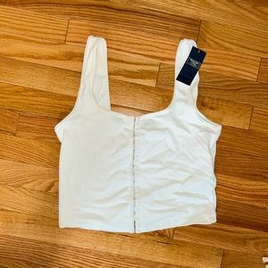 White A&Fitch tank top. Never worn tags still on it. Size Large